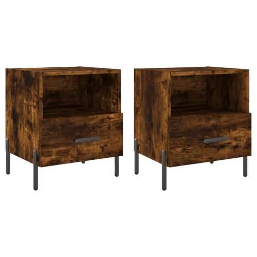 Noćni ormarići 2 kom boja hrasta 40x35x47,5cm konstruirano drvo - Dimljeni hrast 2 Cijena
