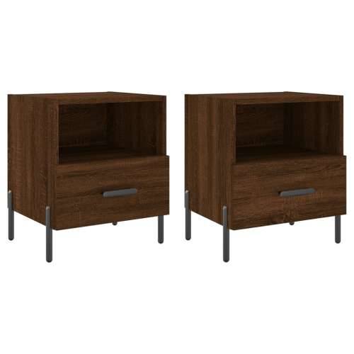 Noćni ormarići 2 kom boja hrasta 40x35x47,5cm konstruirano drvo - Smeđi hrast 2 Cijena