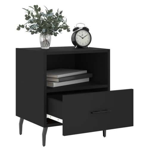 Noćni ormarići 2 kom crni 40 x 35 x 47,5 cm konstruirano drvo - Crna 2 Cijena