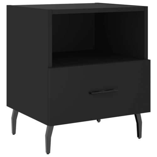 Noćni ormarići 2 kom crni 40 x 35 x 47,5 cm konstruirano drvo - Crna 2 Cijena