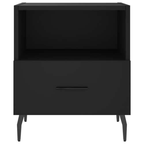 Noćni ormarići 2 kom crni 40 x 35 x 47,5 cm konstruirano drvo - Crna 2 Cijena