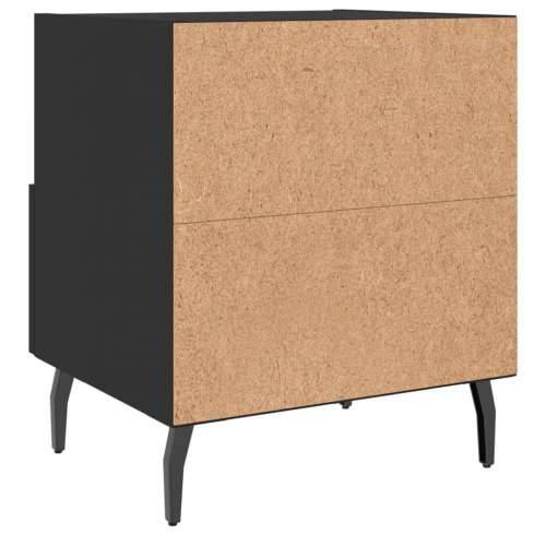 Noćni ormarići 2 kom crni 40 x 35 x 47,5 cm konstruirano drvo - Crna 2 Cijena