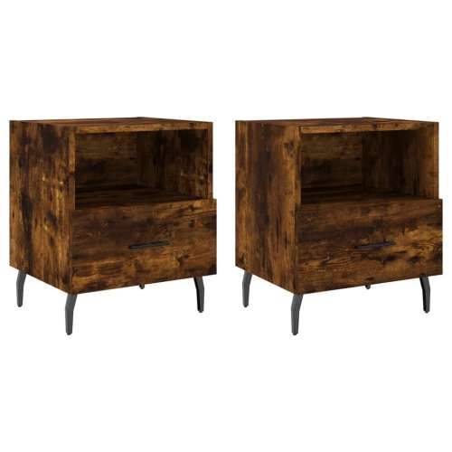 Noćni ormarići 2 kom boja hrasta 40x35x47,5cm konstruirano drvo - Dimljeni hrast 2 Cijena