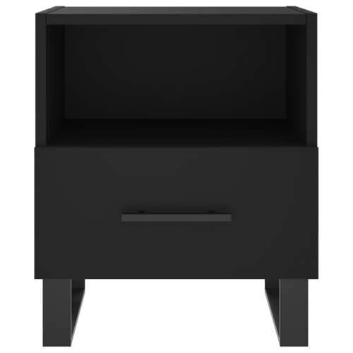 Noćni ormarići 2 kom crni 40 x 35 x 47,5 cm konstruirano drvo - Crna 2 Cijena