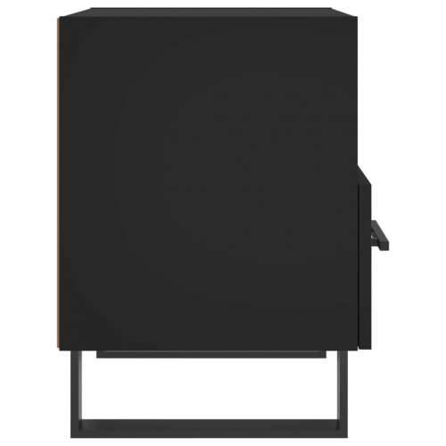 Noćni ormarići 2 kom crni 40 x 35 x 47,5 cm konstruirano drvo - Crna 2 Cijena
