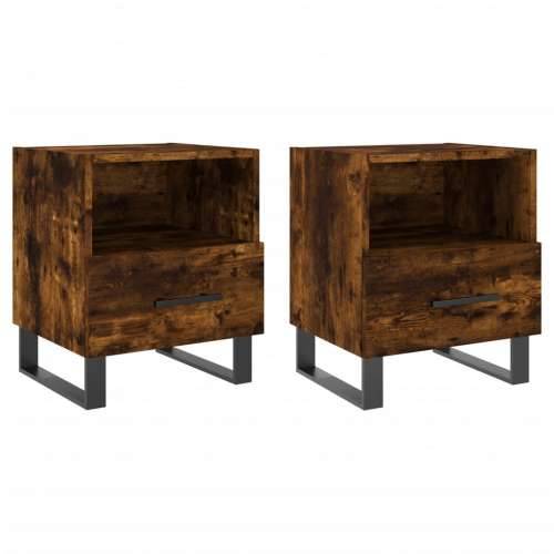 Noćni ormarići 2 kom boja hrasta 40x35x47,5cm konstruirano drvo - Dimljeni hrast 2 Cijena