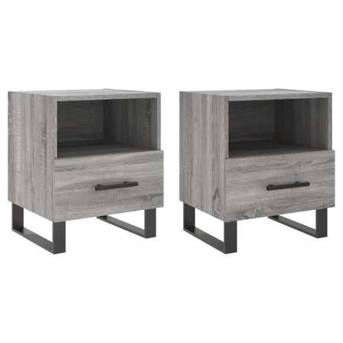 Noćni ormarići 2 kom boja hrasta 40x35x47,5cm konstruirano drvo - Sivi hrast sonoma 2 Cijena