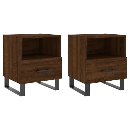 Noćni ormarići 2 kom boja hrasta 40x35x47,5cm konstruirano drvo - Smeđi hrast 2 Cijena