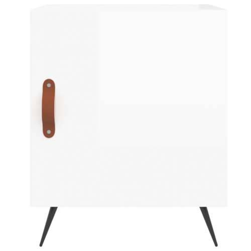 Noćni ormarić sjajni bijeli 40x40x50 cm od konstruiranog drva - Visoko sjajno bijela 1 Cijena