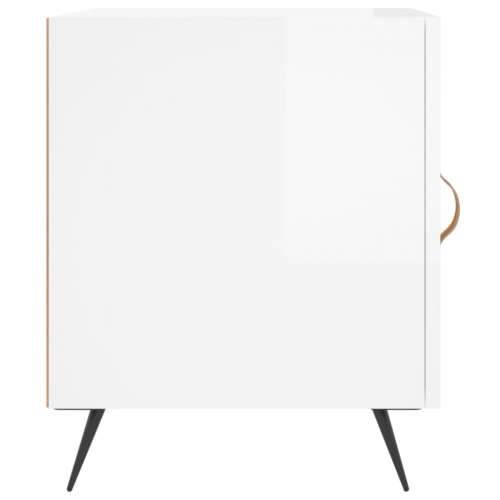 Noćni ormarić sjajni bijeli 40x40x50 cm od konstruiranog drva - Visoko sjajno bijela 1 Cijena