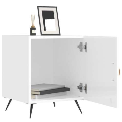 Noćni ormarići 2 kom sjajni bijeli 40x40x50cm konstruirano drvo - Visoko sjajno bijela 2 Cijena