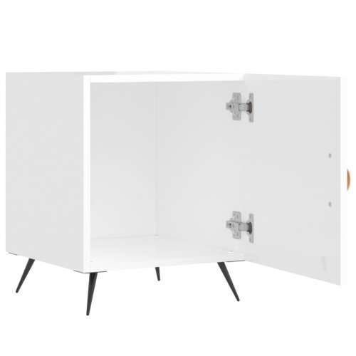 Noćni ormarići 2 kom sjajni bijeli 40x40x50cm konstruirano drvo - Visoko sjajno bijela 2 Cijena