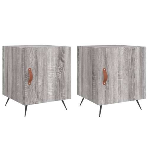 Noćni ormarići 2 kom boja hrasta 40x40x50 cm konstruirano drvo - Sivi hrast sonoma 2 Cijena