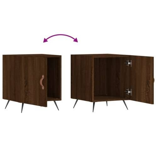 Noćni ormarići 2 kom boja smeđeg hrasta 40 x 40 x 50 cm drveni - Smeđi hrast 2 Cijena