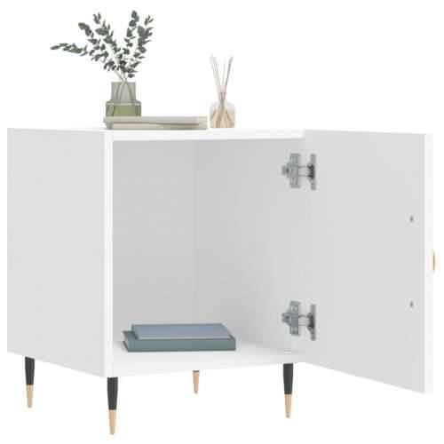Noćni ormarići 2 kom bijeli 40 x 40 x 50 cm konstruirano drvo - Bijela 2 Cijena