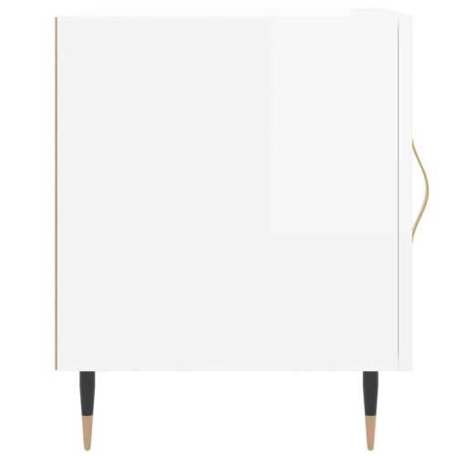 Noćni ormarići 2 kom sjajni bijeli 40x40x50cm konstruirano drvo - Visoko sjajno bijela 2 Cijena