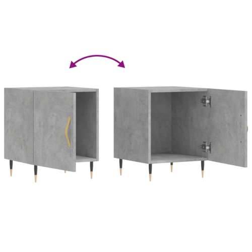 Noćni ormarići 2 kom boja betona 40x40x50 cm konstruirano drvo - Beton siva 2 Cijena