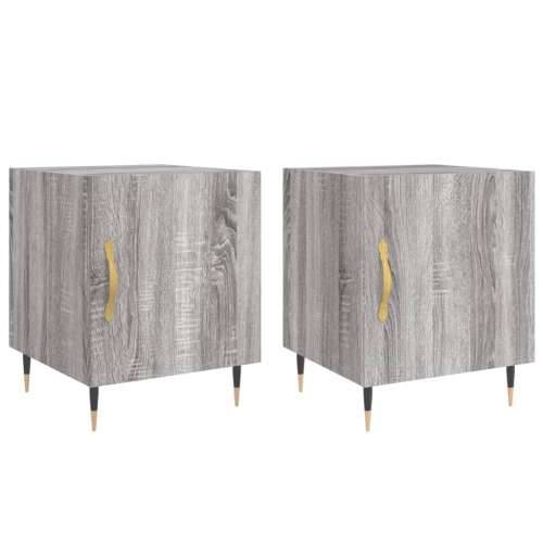 Noćni ormarići 2 kom boja hrasta 40x40x50 cm konstruirano drvo - Sivi hrast sonoma 2 Cijena
