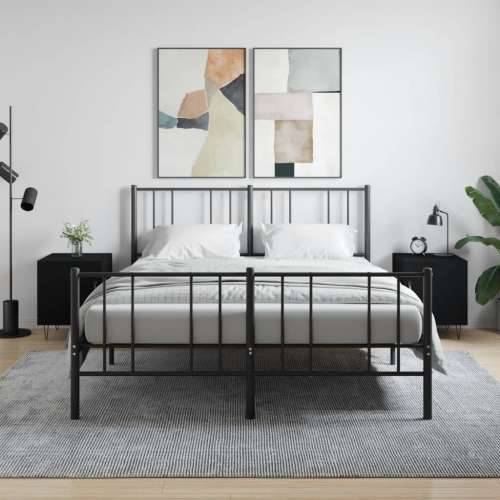 Noćni ormarići 2 kom crni 40 x 40 x 50 cm od konstruiranog drva - Crna 2 Cijena