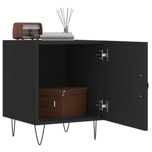 Noćni ormarići 2 kom crni 40 x 40 x 50 cm od konstruiranog drva - Crna 2 Cijena