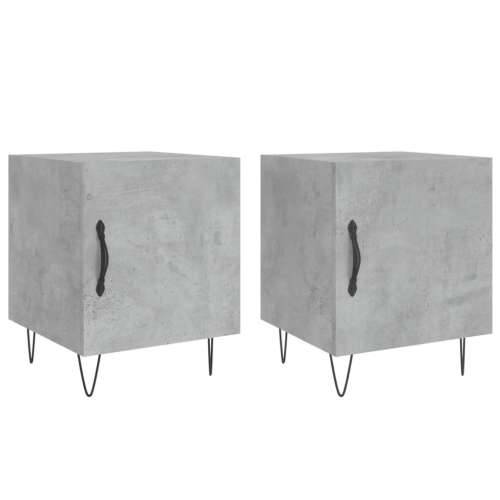 Noćni ormarići 2 kom boja betona 40x40x50 cm konstruirano drvo - Beton siva 2 Cijena