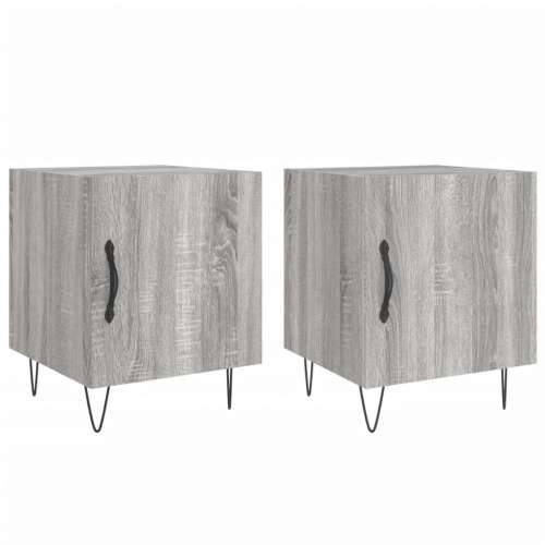 Noćni ormarići 2 kom boja hrasta 40x40x50 cm konstruirano drvo - Sivi hrast sonoma 2 Cijena