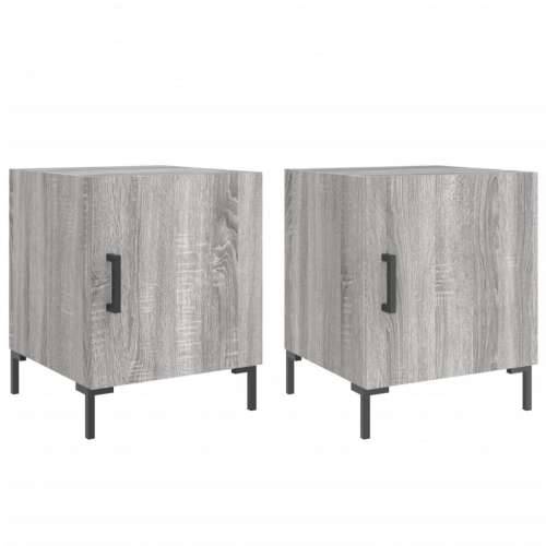 Noćni ormarići 2 kom boja hrasta 40x40x50 cm konstruirano drvo - Sivi hrast sonoma 2 Cijena