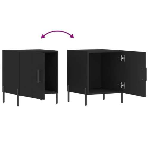 Noćni ormarići 2 kom crni 40 x 40 x 50 cm od konstruiranog drva - Crna 2 Cijena