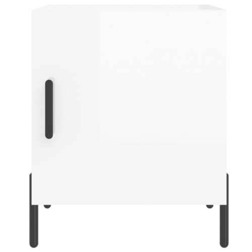 Noćni ormarići 2 kom sjajni bijeli 40x40x50cm konstruirano drvo - Visoko sjajno bijela 2 Cijena