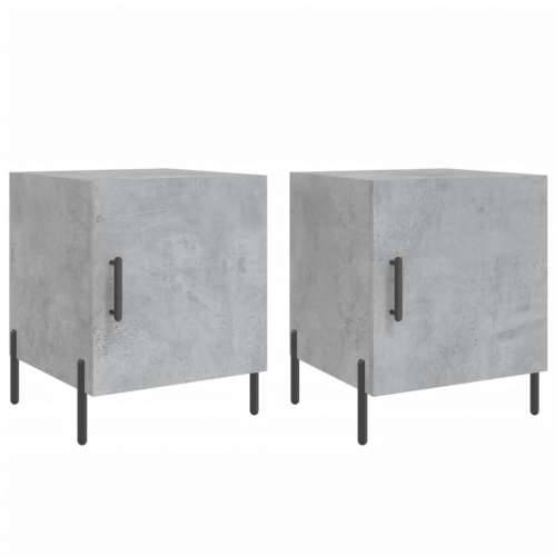 Noćni ormarići 2 kom boja betona 40x40x50 cm konstruirano drvo - Beton siva 2 Cijena