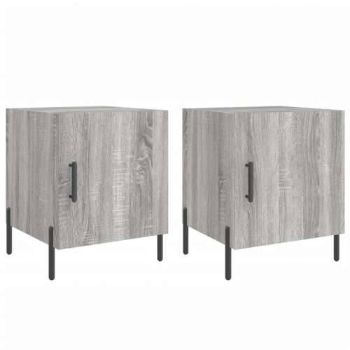 Noćni ormarići 2 kom boja hrasta 40x40x50 cm konstruirano drvo - Sivi hrast sonoma 2 Cijena