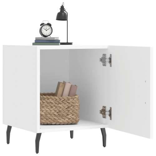Noćni ormarići 2 kom bijeli 40 x 40 x 50 cm konstruirano drvo - Bijela 2 Cijena