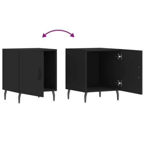 Noćni ormarići 2 kom crni 40 x 40 x 50 cm od konstruiranog drva - Crna 2 Cijena