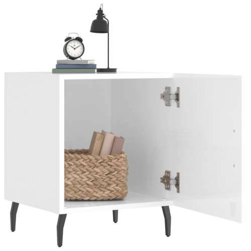 Noćni ormarići 2 kom sjajni bijeli 40x40x50cm konstruirano drvo - Visoko sjajno bijela 2 Cijena