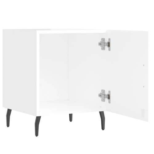 Noćni ormarići 2 kom sjajni bijeli 40x40x50cm konstruirano drvo - Visoko sjajno bijela 2 Cijena