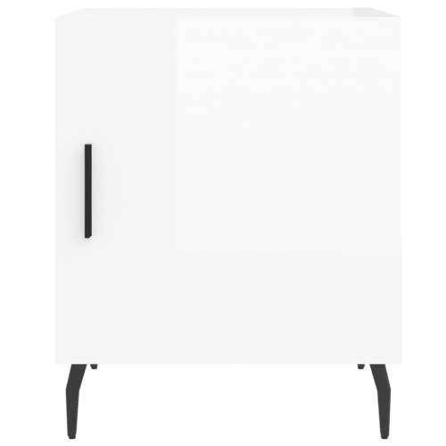 Noćni ormarići 2 kom sjajni bijeli 40x40x50cm konstruirano drvo - Visoko sjajno bijela 2 Cijena