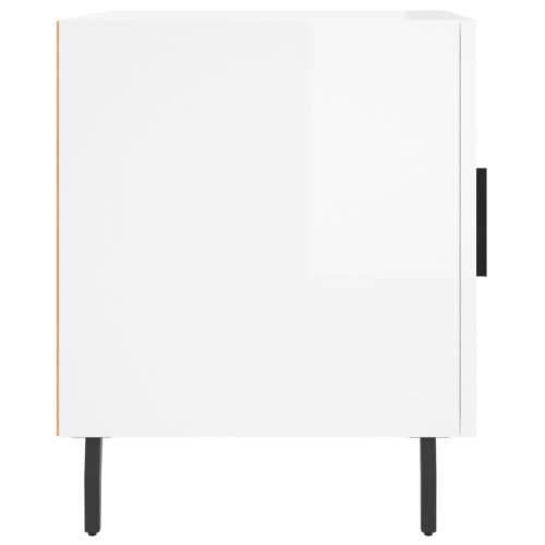 Noćni ormarići 2 kom sjajni bijeli 40x40x50cm konstruirano drvo - Visoko sjajno bijela 2 Cijena