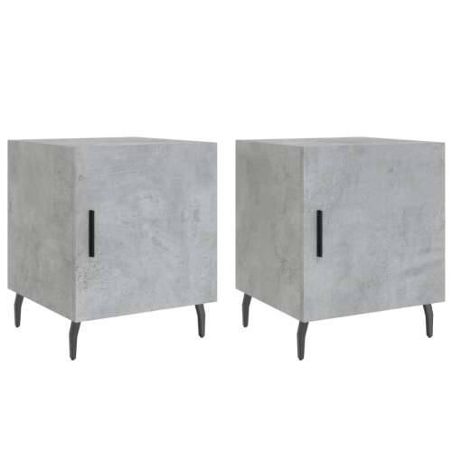 Noćni ormarići 2 kom boja betona 40x40x50 cm konstruirano drvo - Beton siva 2 Cijena
