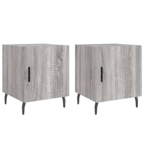 Noćni ormarići 2 kom boja hrasta 40x40x50 cm konstruirano drvo - Sivi hrast sonoma 2 Cijena