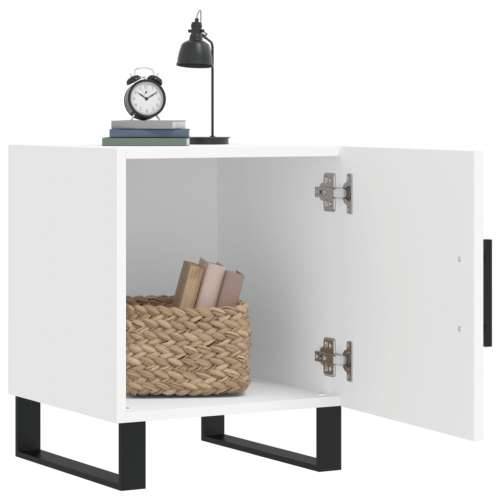 Noćni ormarići 2 kom bijeli 40 x 40 x 50 cm konstruirano drvo - Bijela 2 Cijena