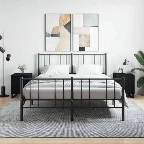 Noćni ormarići 2 kom crni 40 x 40 x 50 cm od konstruiranog drva - Crna 2 Cijena