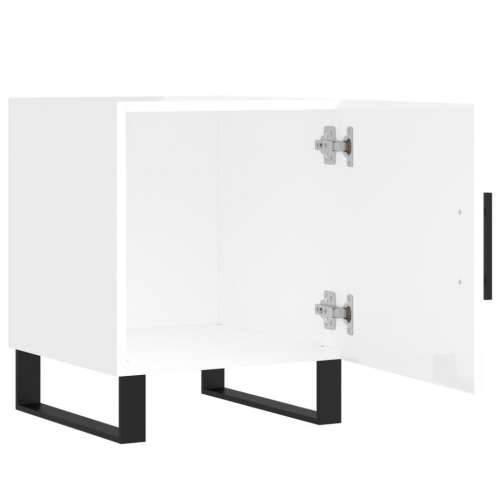Noćni ormarići 2 kom sjajni bijeli 40x40x50cm konstruirano drvo - Visoko sjajno bijela 2 Cijena