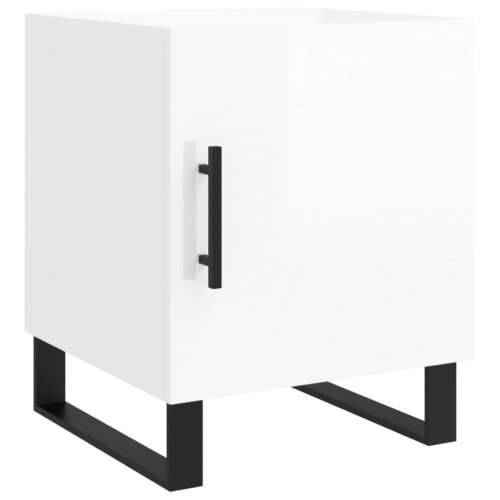 Noćni ormarići 2 kom sjajni bijeli 40x40x50cm konstruirano drvo - Visoko sjajno bijela 2 Cijena