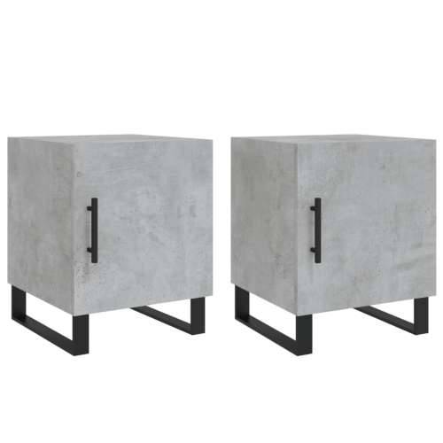 Noćni ormarići 2 kom boja betona 40x40x50 cm konstruirano drvo - Beton siva 2 Cijena