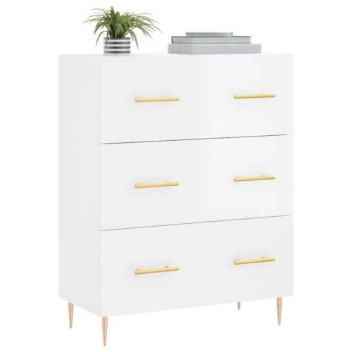 Komoda sjajna bijela 69,5x34x90 cm od konstruiranog drva - Visoko sjajno bijela 1 Cijena