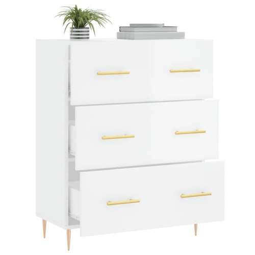 Komoda sjajna bijela 69,5x34x90 cm od konstruiranog drva - Visoko sjajno bijela 1 Cijena