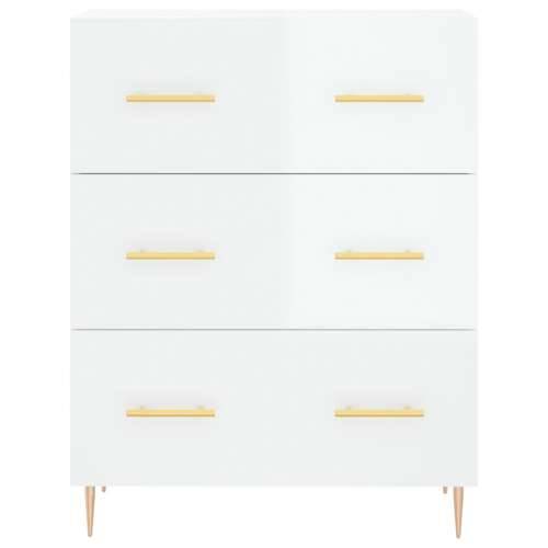 Komoda sjajna bijela 69,5x34x90 cm od konstruiranog drva - Visoko sjajno bijela 1 Cijena