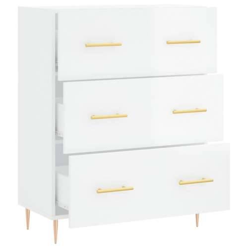 Komoda sjajna bijela 69,5x34x90 cm od konstruiranog drva - Visoko sjajno bijela 1 Cijena
