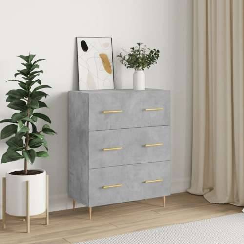 Komoda siva boja betona 69,5x34x90 cm od konstruiranog drva - Beton siva 1 Cijena