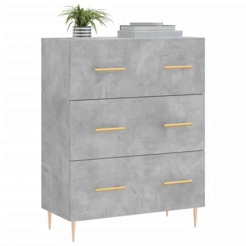 Komoda siva boja betona 69,5x34x90 cm od konstruiranog drva - Beton siva 1 Cijena